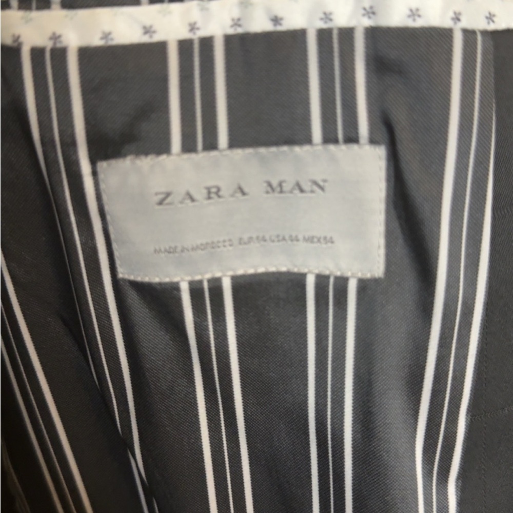 Zara Gray Striped Blazer